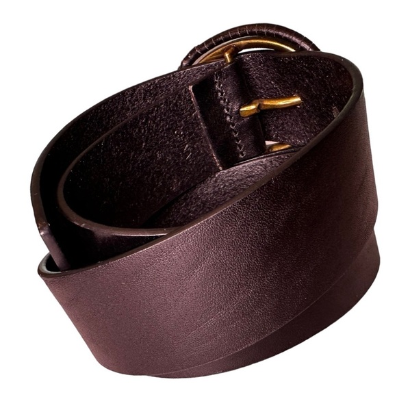 Vintage Michael Kors Leather Wrapped Buckle Belt - Picture 3 of 7